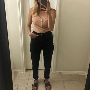 Topshop Black Mom Jeans